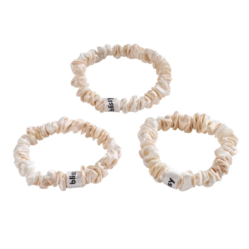 Blissy Skinny Scrunchies - Champagne Marble