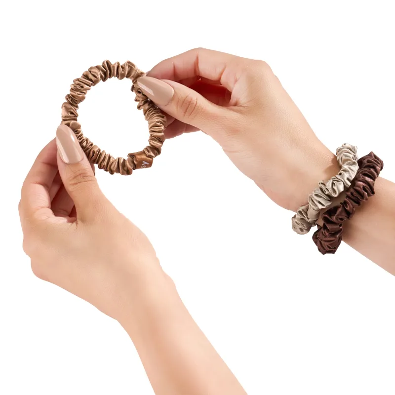 Blissy Skinny Scrunchies - Tortora, Cannella, Marrone