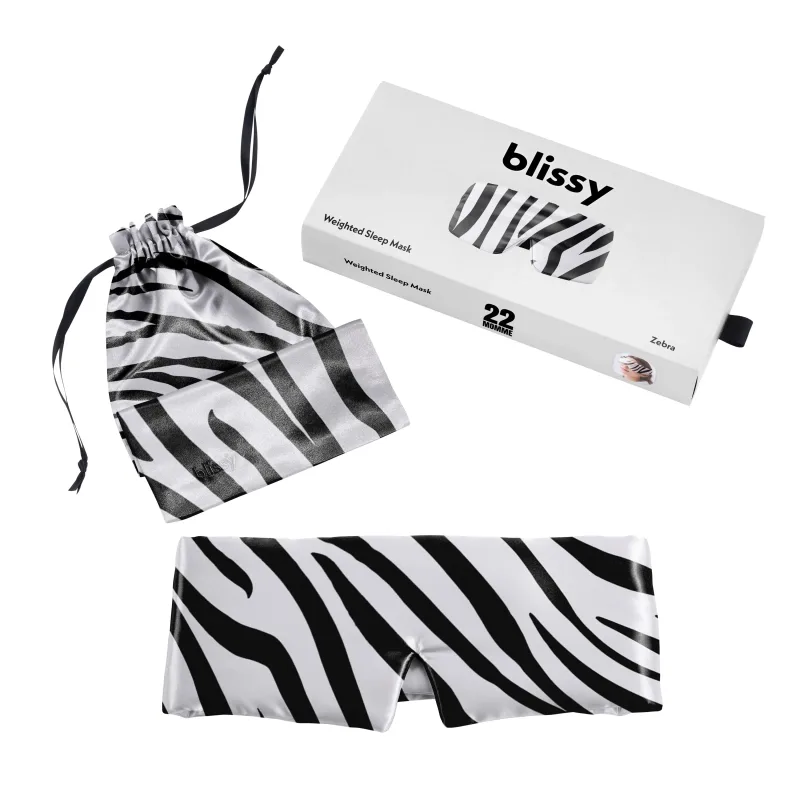 Sleep Mask - Zebra - Weighted