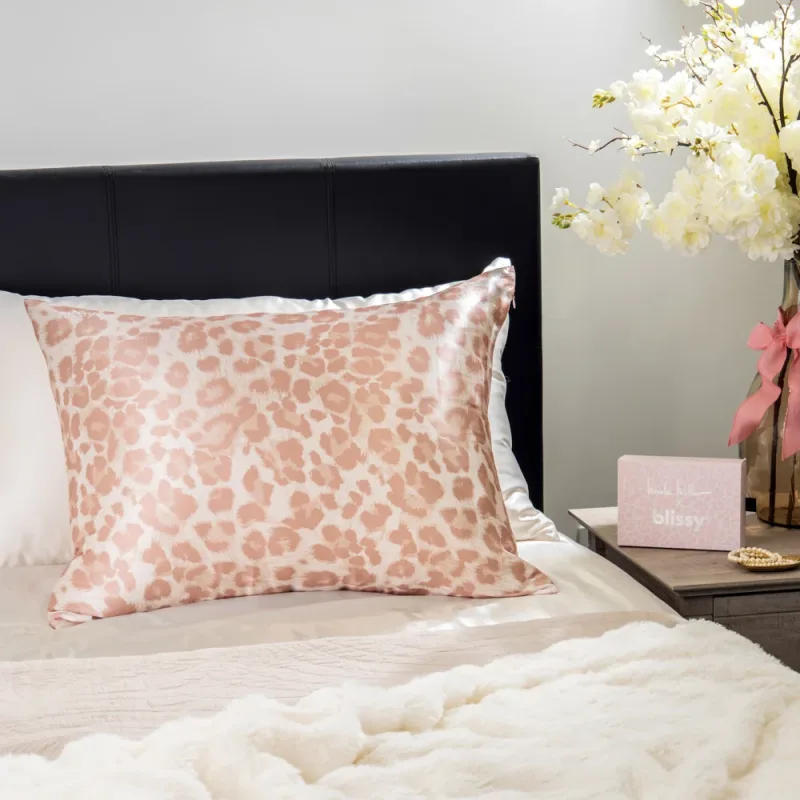 Pillowcase - Nicole Miller - Mauve Cheetah - Queen