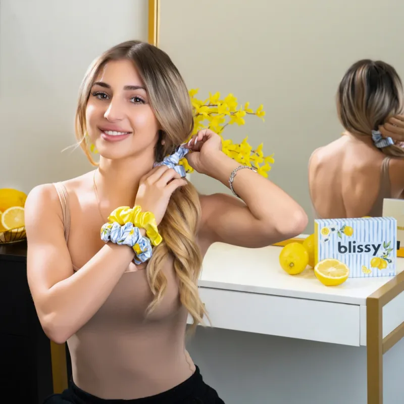 Blissy Scrunchies - Lemon Bloom