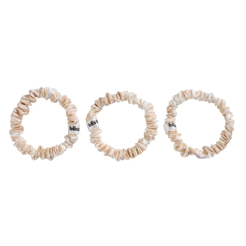 Blissy Skinny Scrunchies - Champagne Marble