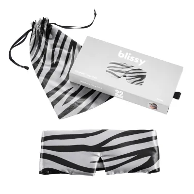 Sleep Mask - Zebra - Weighted