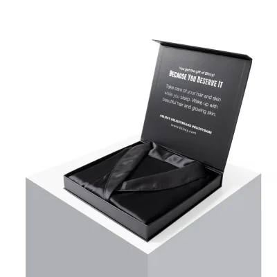 Blissy Signature Zijden Robe - Zwart